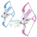 2-in-1 Bow and Arrow Bubble Machine Summer Outdoor Fun Shooting Water Gun Electric Automatic Bubble Toys for Kids with Lights
